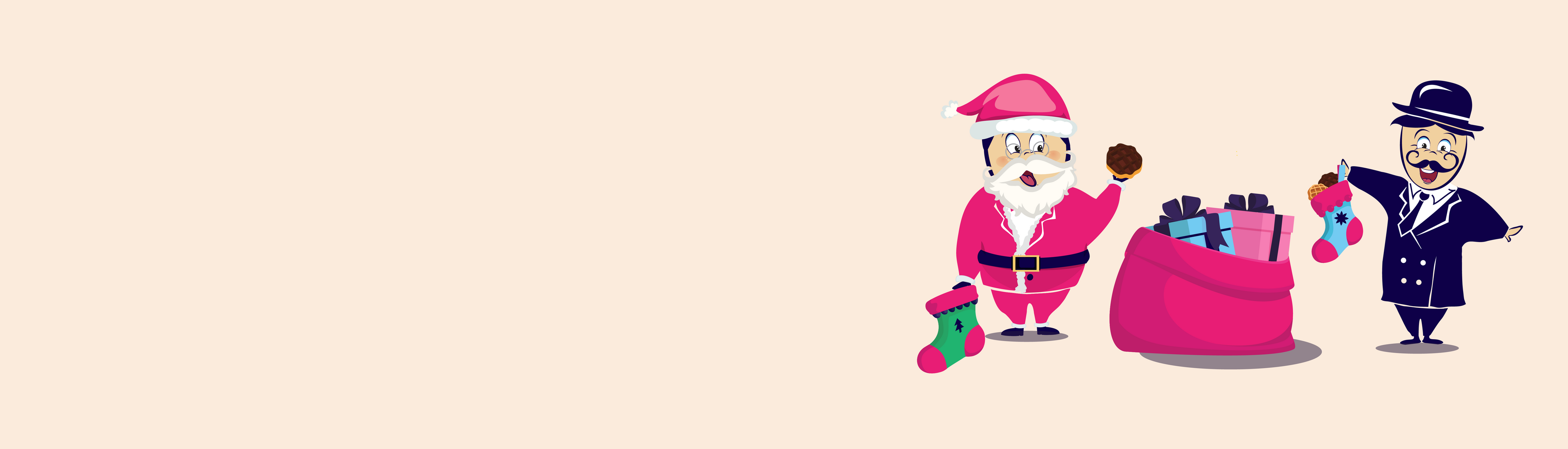 Skinny & chubby with waffle holiday presents