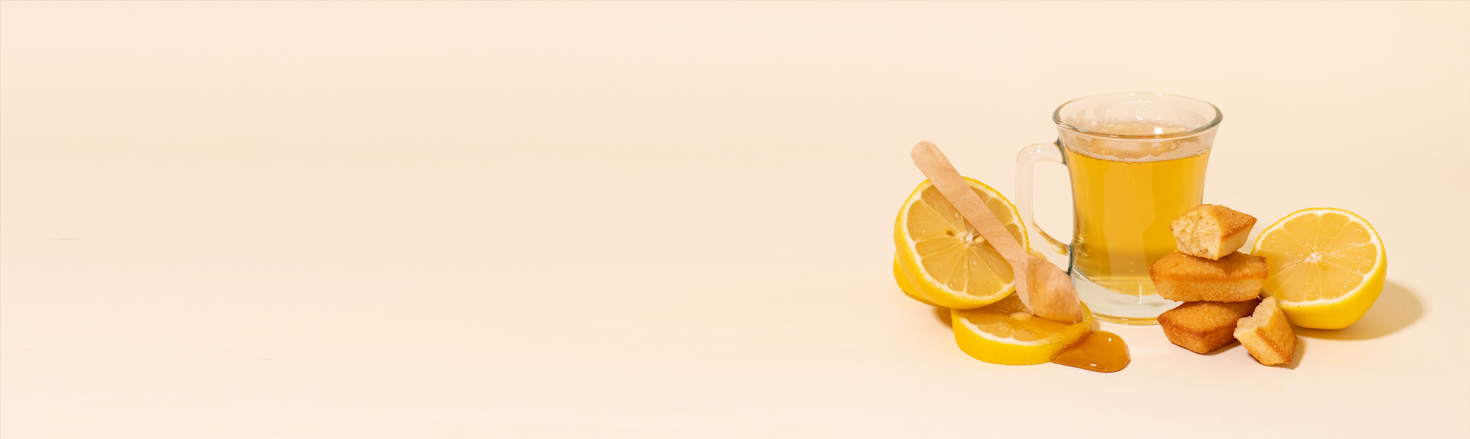 Hot Toddy drink with Almond Butter Cakes