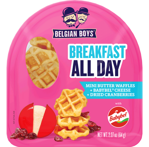 Breakfast All Day with Mini Butter Waffles + Babybel® Cheese + Dried Cranberries