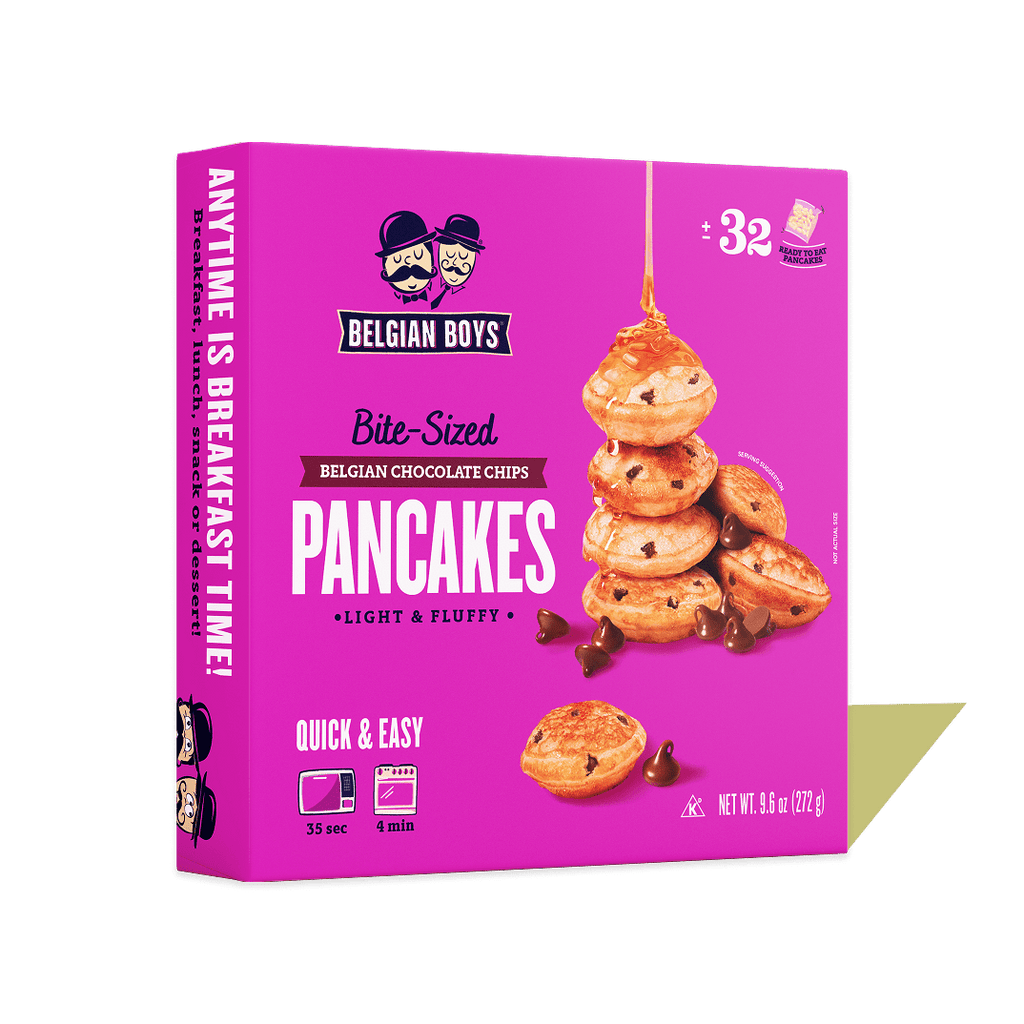 Bite-Sized Belgian Chocolate Chips Pancakes