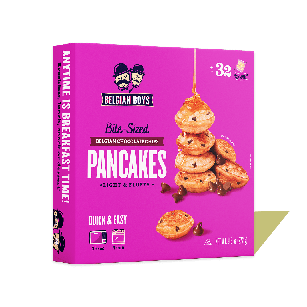 Bite-Sized Belgian Chocolate Chips Pancakes