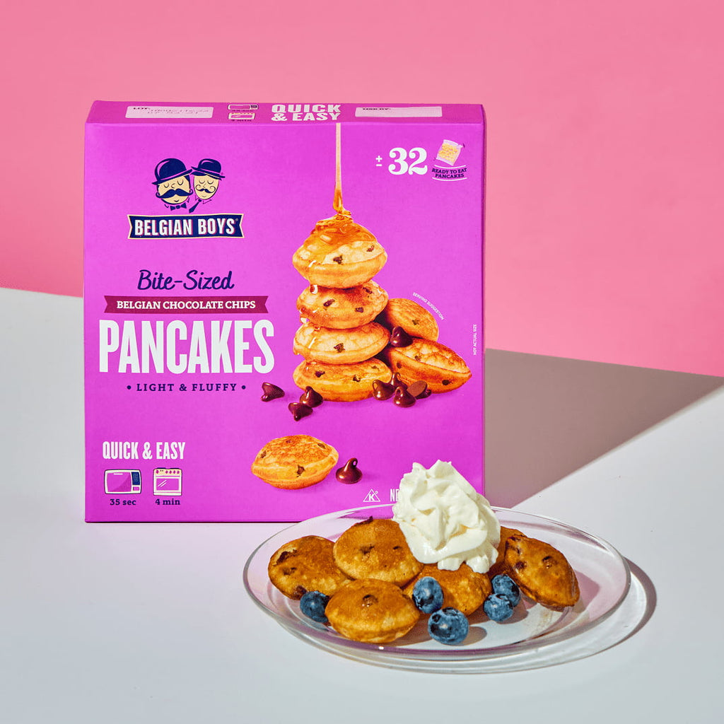 Bite-Sized Belgian Chocolate Chips Pancakes