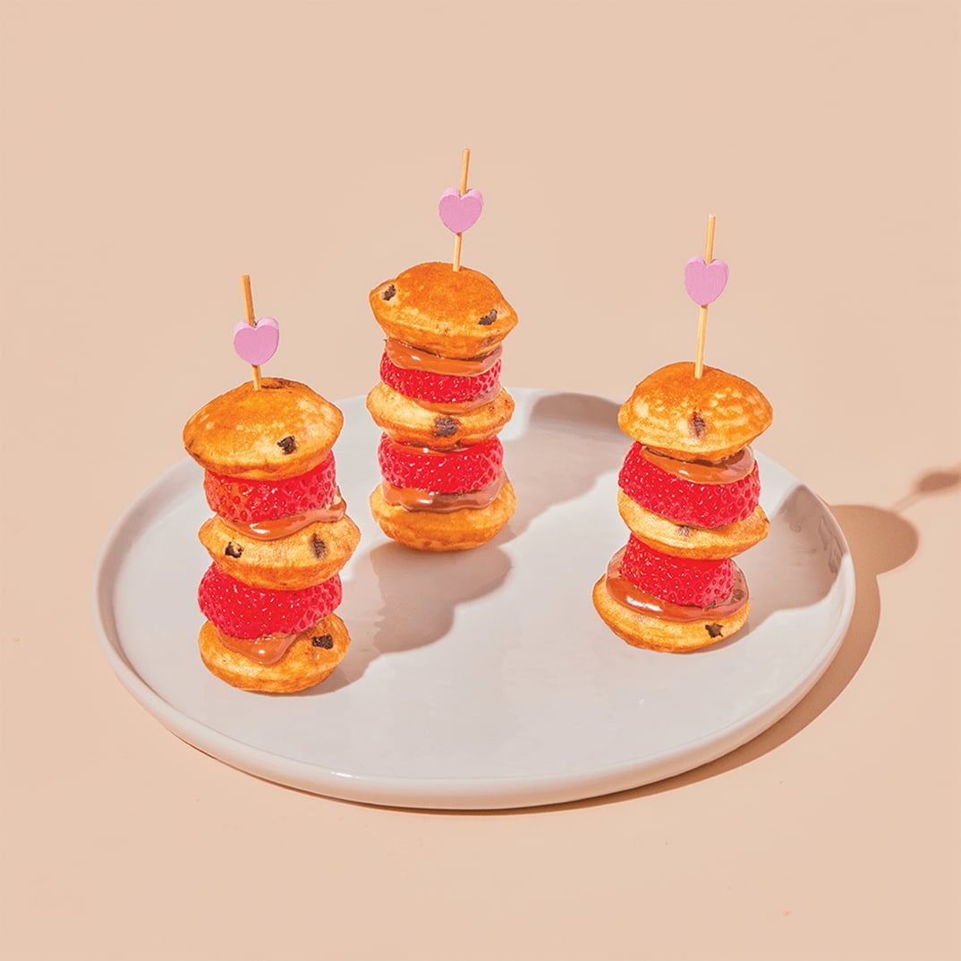 Bite-Sized Belgian Chocolate Chips Pancakes