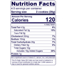 Full Nutrition Facts & Calories for the Raspberry Cookie Tarts produced by Belgian Boys